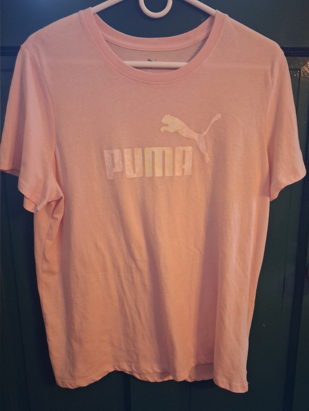 Puma Light Pink Logo Crew Tee